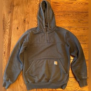 Carhartt Rain Defender Quarter Zip Sweatshirt Hoodie Size Small EUC